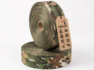 TAŚMA NOŚNA PARCIANA MILITARNA KALETNICZA Tactical Camo 30 mm/25 metrów