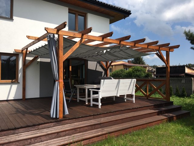 REALIZACJA PERGOLA TKANINA PREMIUM